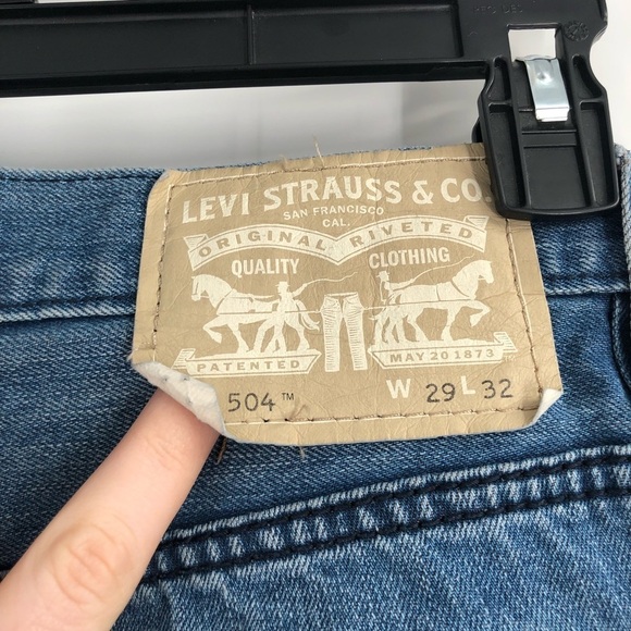 LEVI'S 504 Straight Jeans Unique Pockets 29x32 Men - Picture 5 of 8